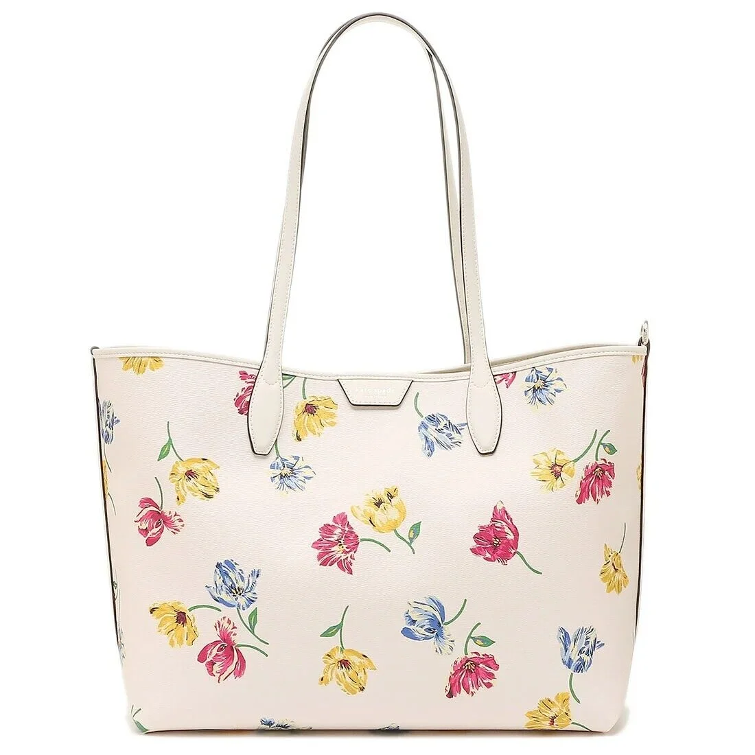 Kate Spade Sutton Large Tote Bag Ivory Tulip Toss Cream Floral Purse KB293
