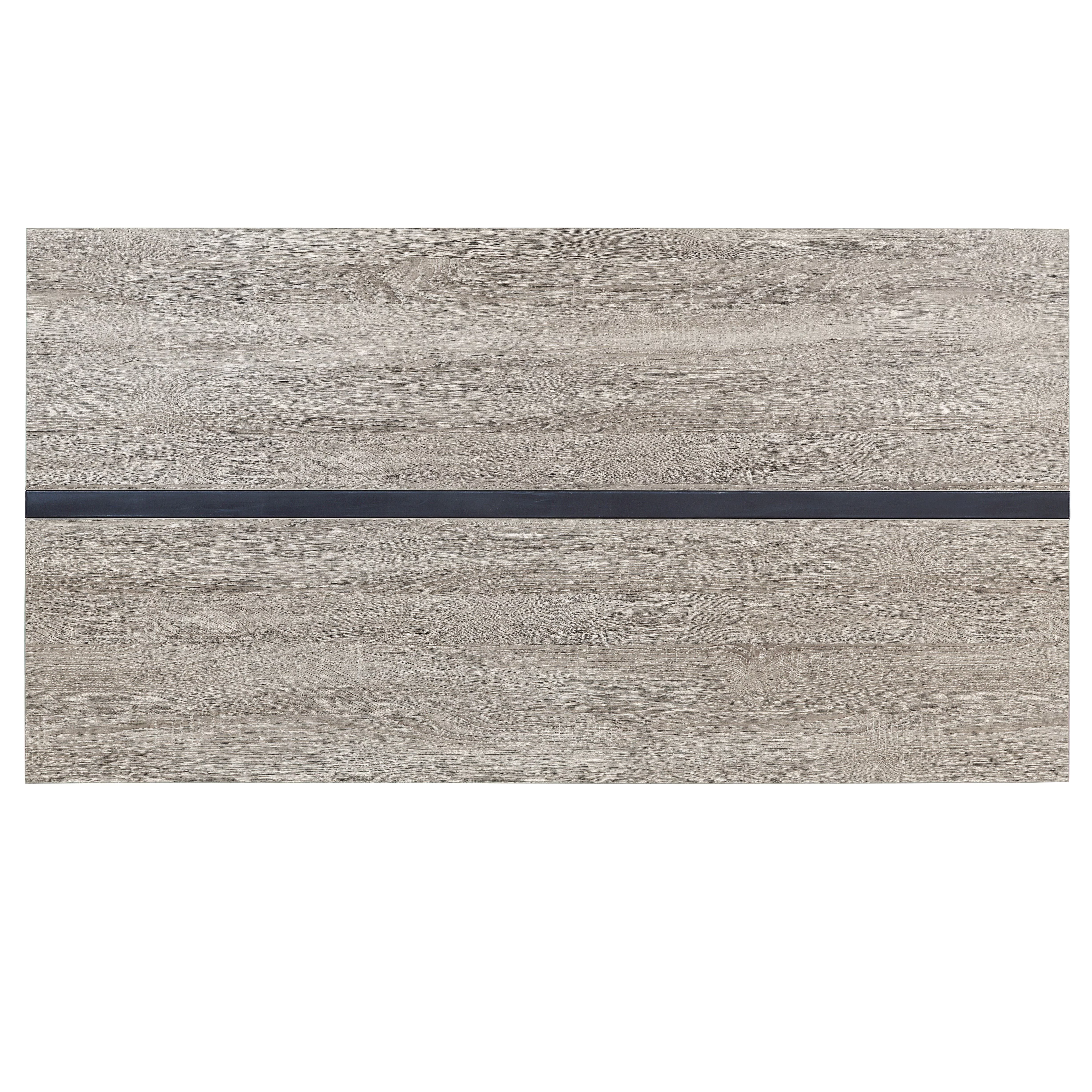 CoSoTower Dinning Table, Rustic Oak & Black Finish