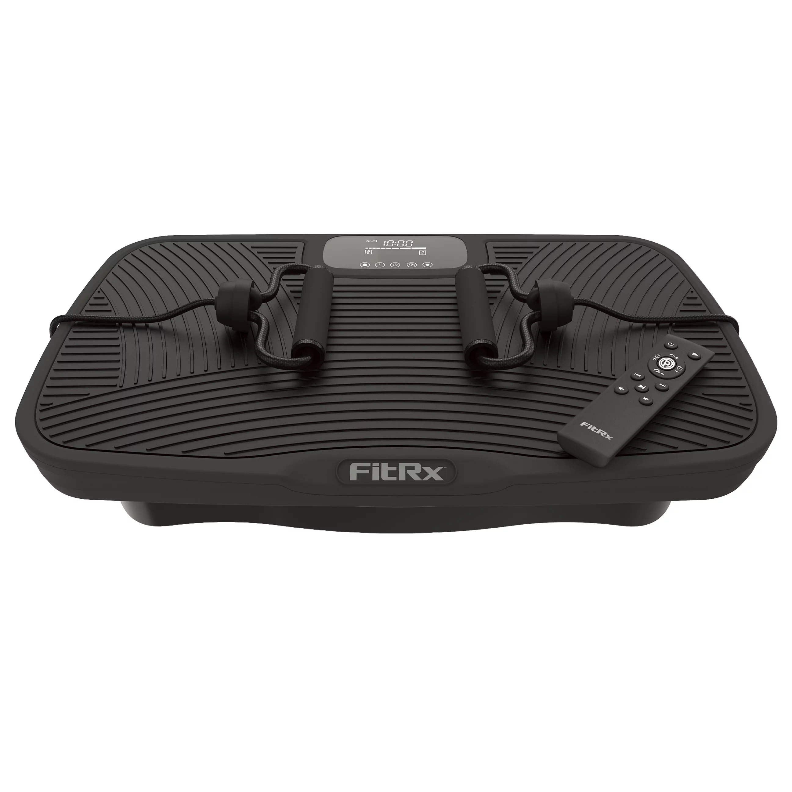 FitRx BodyVibe Vibration Plate Exercise Machine, Full Body Workout Machine Vibrating Platform w/ Bluetooth Speaker, Black