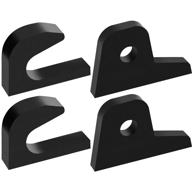 Vevor  Loader Bucket Forks 1.25 in. Thick Hook Brackets Tach Weld on Loader Tractor 0.8 in. Bottom Brackets Quick Attach Mount Brackets for - Set of 4
