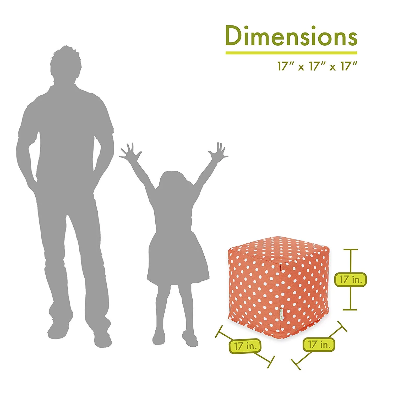 Majestic Home Goods Ikat Dot Indoor/Outdoor Ottoman Pouf Cube