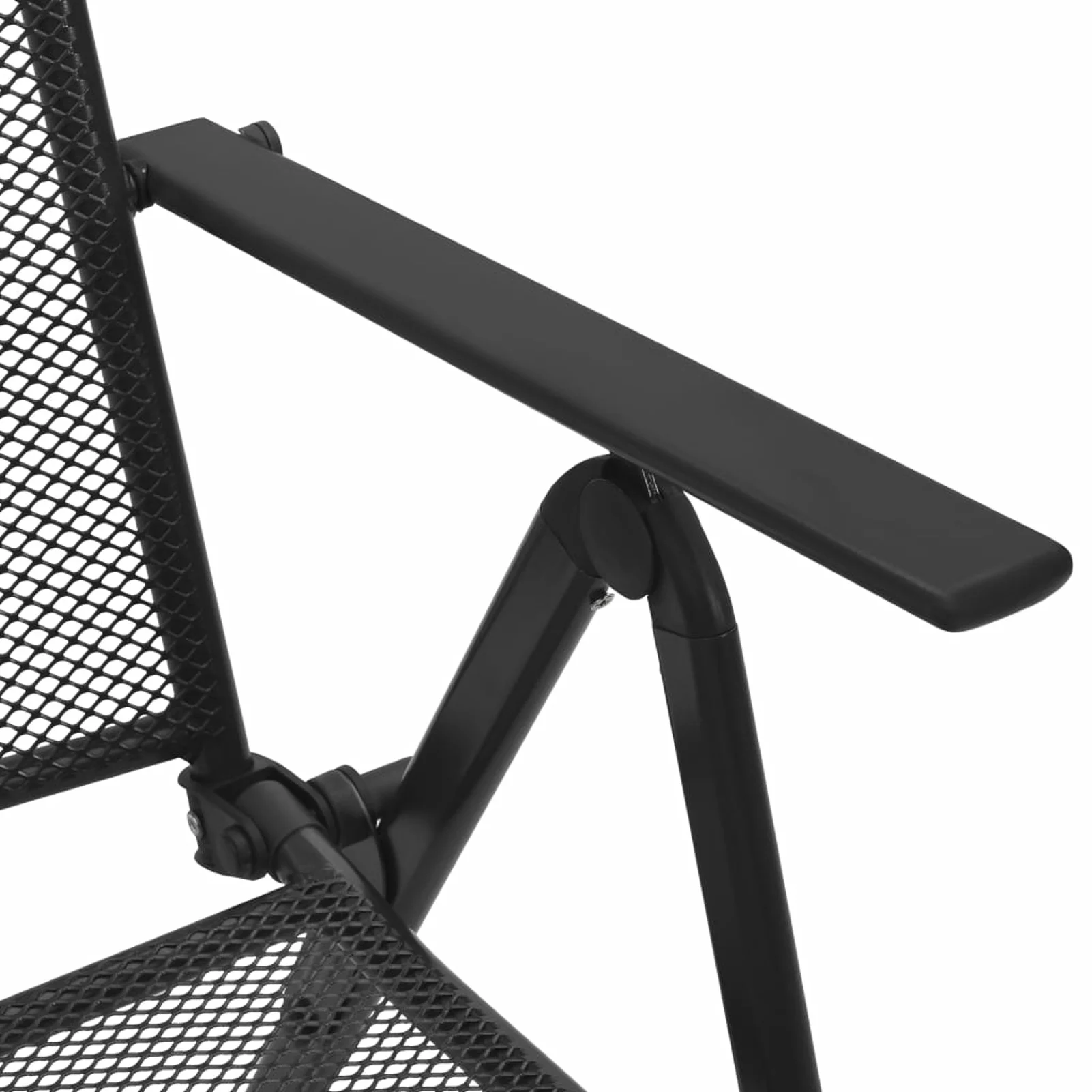 Aibecy Folding Mesh Chairs 4 pcs Steel Anthracite