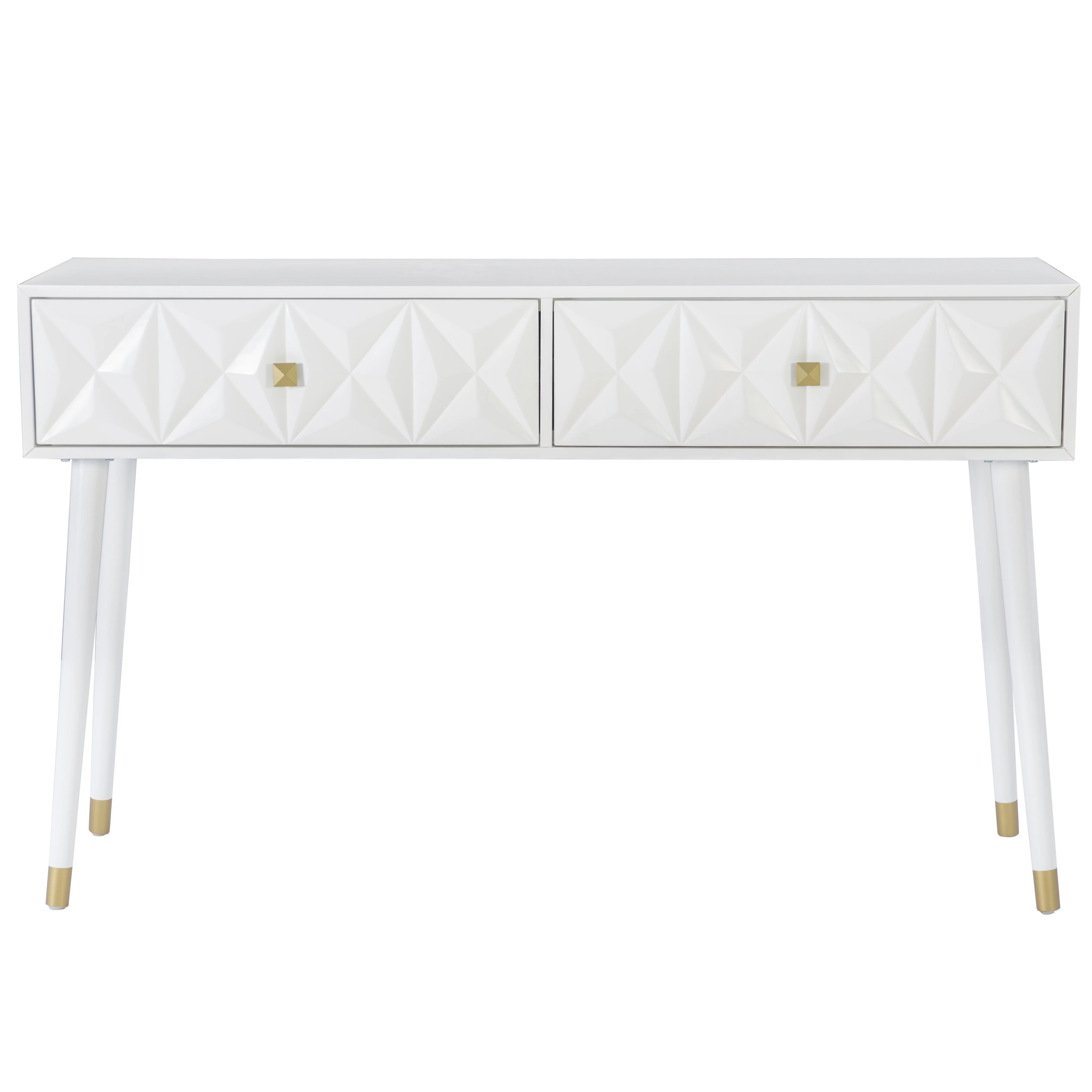 Linon Gemma 2-Drawer Console Table, White