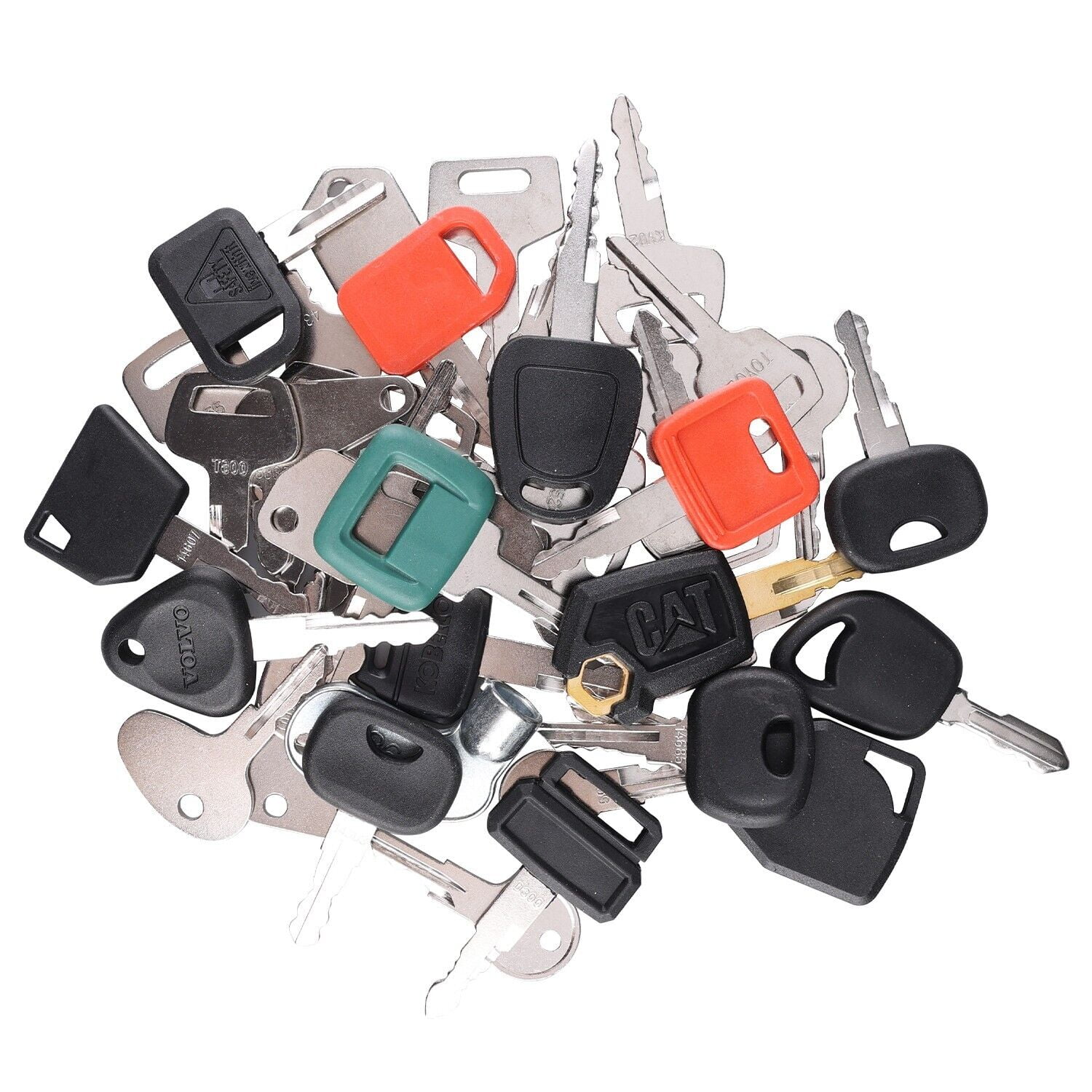 41 Heavy Equipment Keys Set Fits JD Case Cat Komatsu JCB Kubota Bobcat JLG Volvo