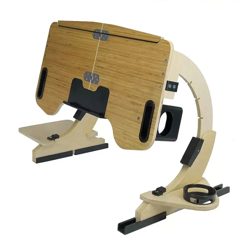 Foldable Laptop desk and Cup Slot,Laptop Desk Breakfast Tray with Foldable Legs Lazy Laptop Table (Black)