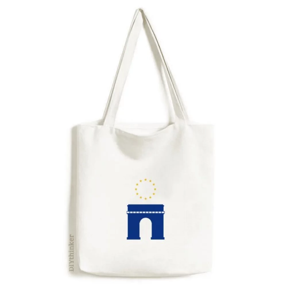 arc de triomphe french euan symbol tote canvas bag shopping satchel casual handbag