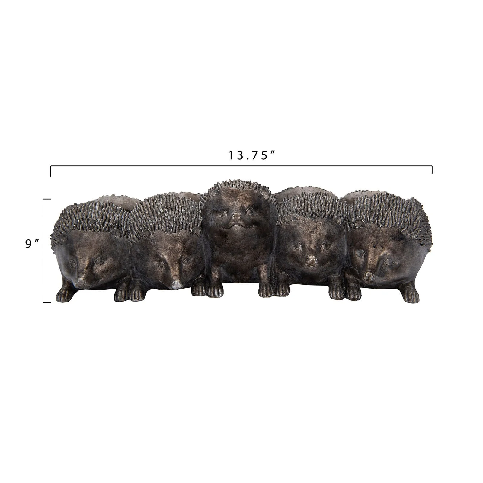 3R Studios Distressed Iron Resin Hedgehog Planter