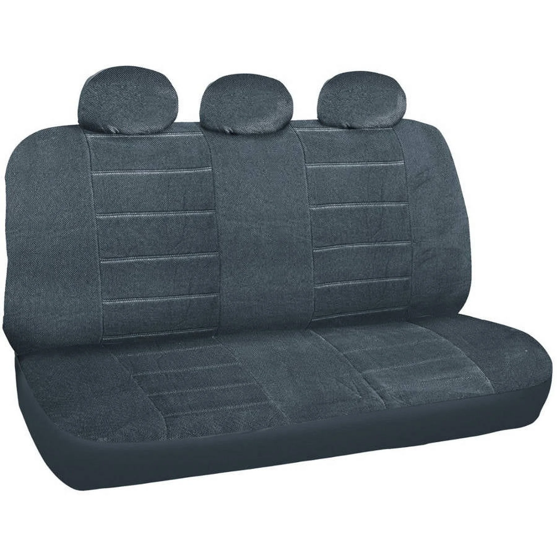 BDK Regal Dotted Cloth Car Seat Covers, 9pc, Front and Rear Full Set, Low Back