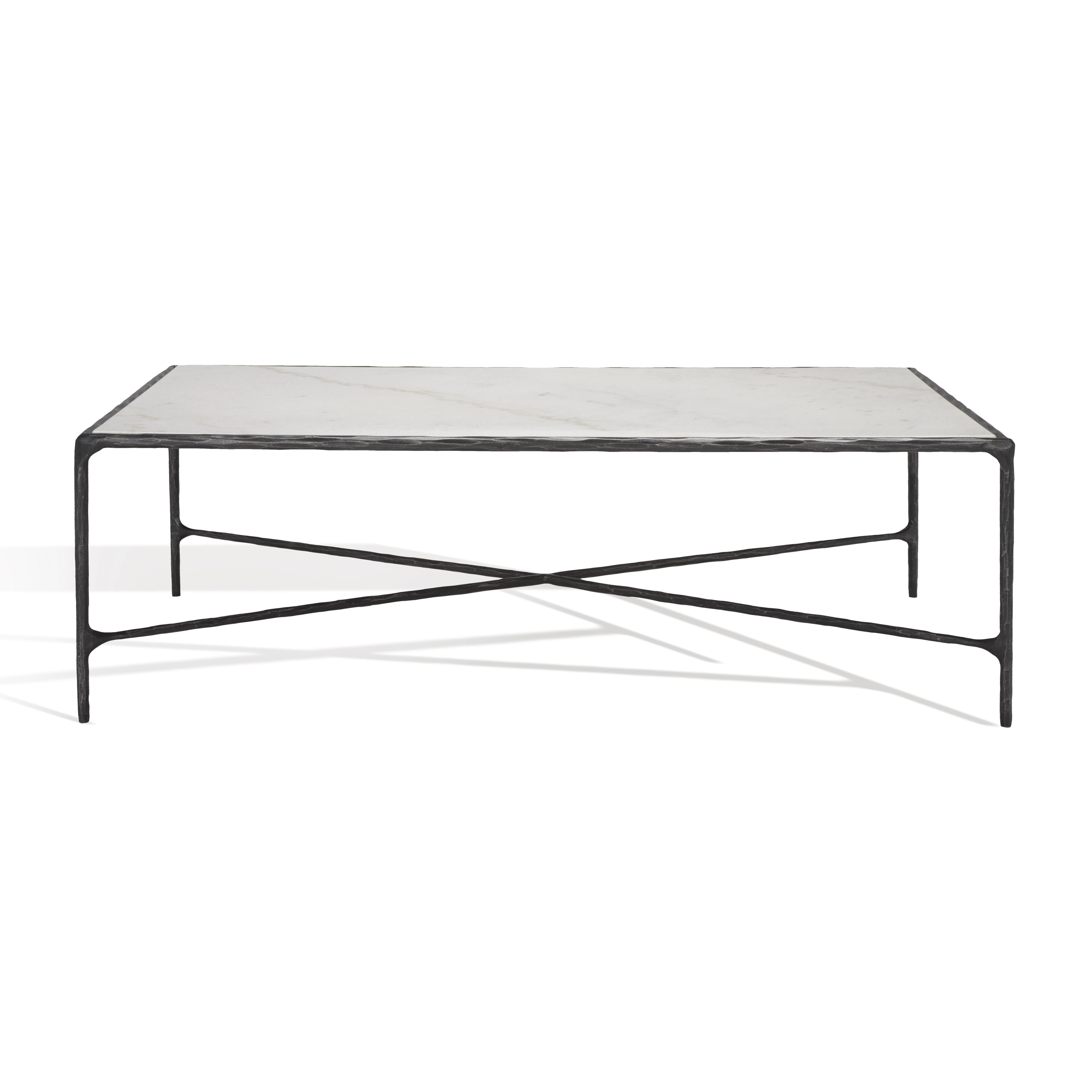 SAFAVIEH Couture Jessa Glam Metal Coffee Table, Black/White