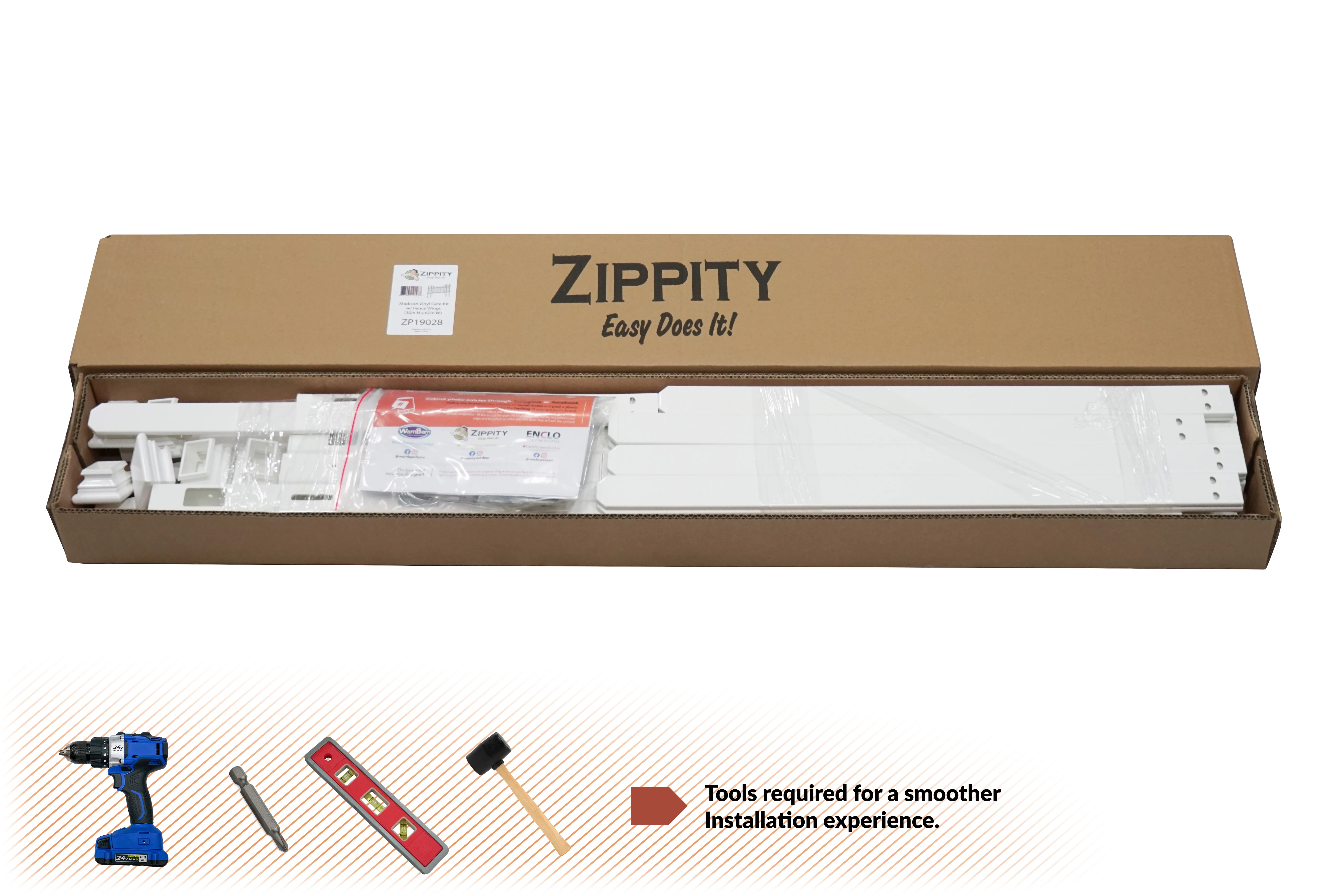 Madison Vinyl Gate Kit (30in x 62in)