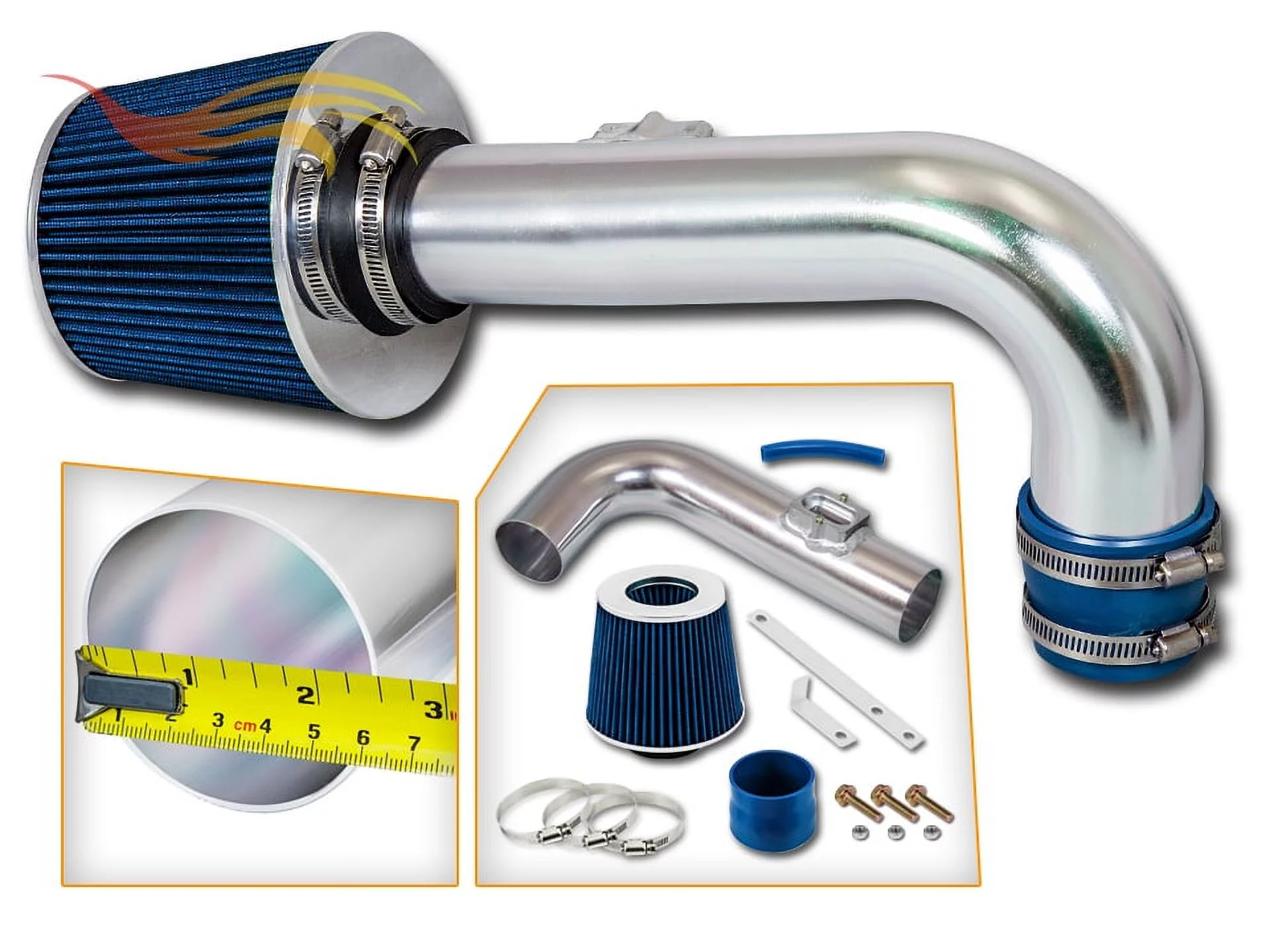 BCP BLUE For 2011-2016 Chevy Cruze/Sonic 1.4L Turbo Ram Air Intake Kit+Filter