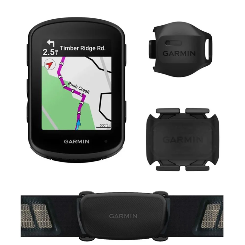 Garmin 010-02695-10 Edge 840, Compact GPS Cycling Computer with Sensor Bundle with Workout Cooling Sport Towel and Deco Essentials Wearable Commuter Front and Rear Safety Light