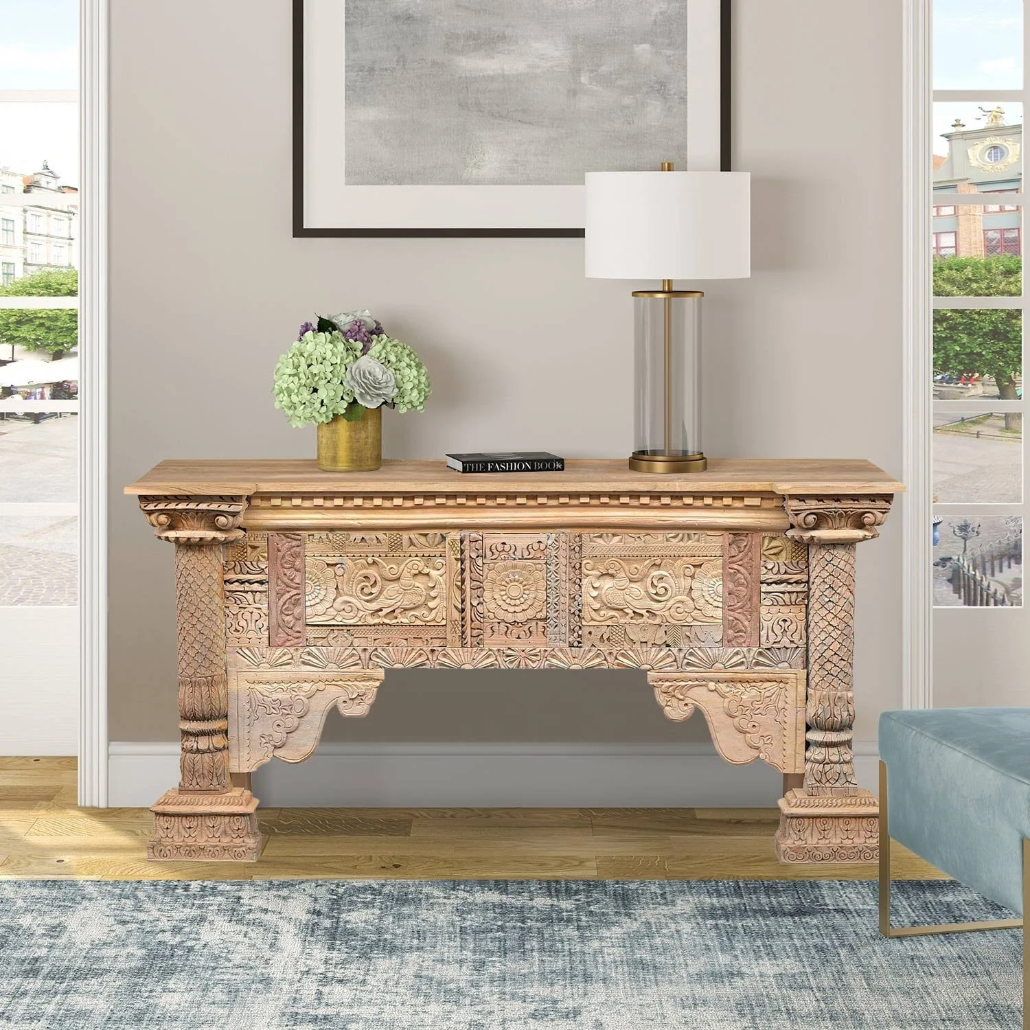 Heritage Style Antique Columns and Carvings Repurposed 72