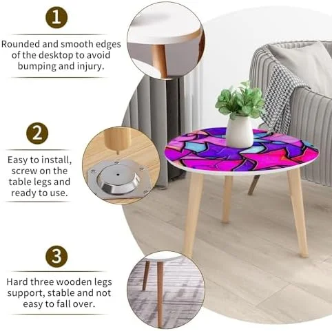 YPDRYGV Small Coffee Nesting  Stained Glass Seamless Texture Triangle End  Center   Modern   Room Bedroom Balcony