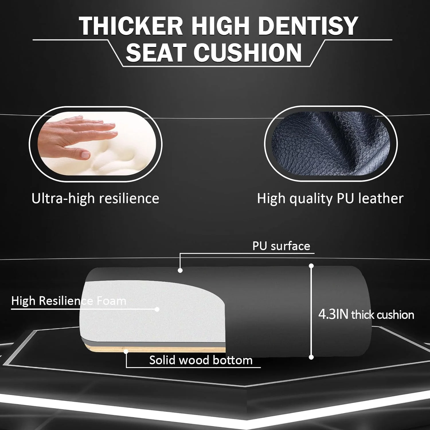 Ergonomic Gaming Chair with Footrest, PU Leather Video Game Chairs for Adults, Reclining Gamer Chair with Lumbar Support