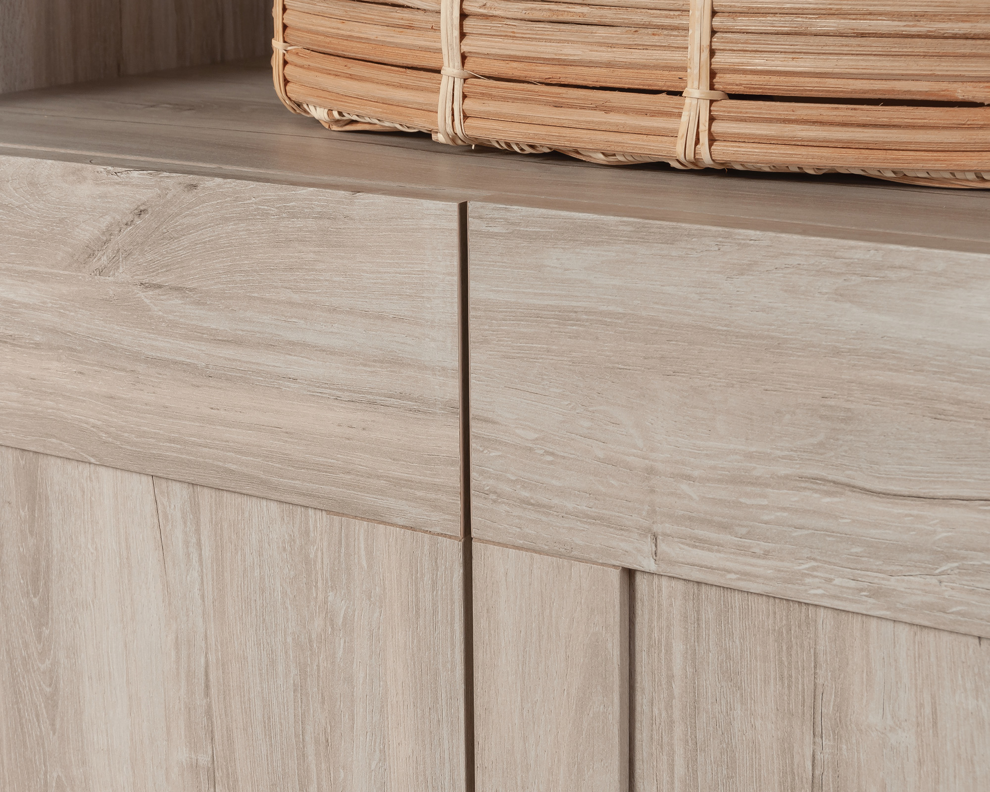 Sauder Select 5-Shelf Bookcase with Doors in Chalk Oak