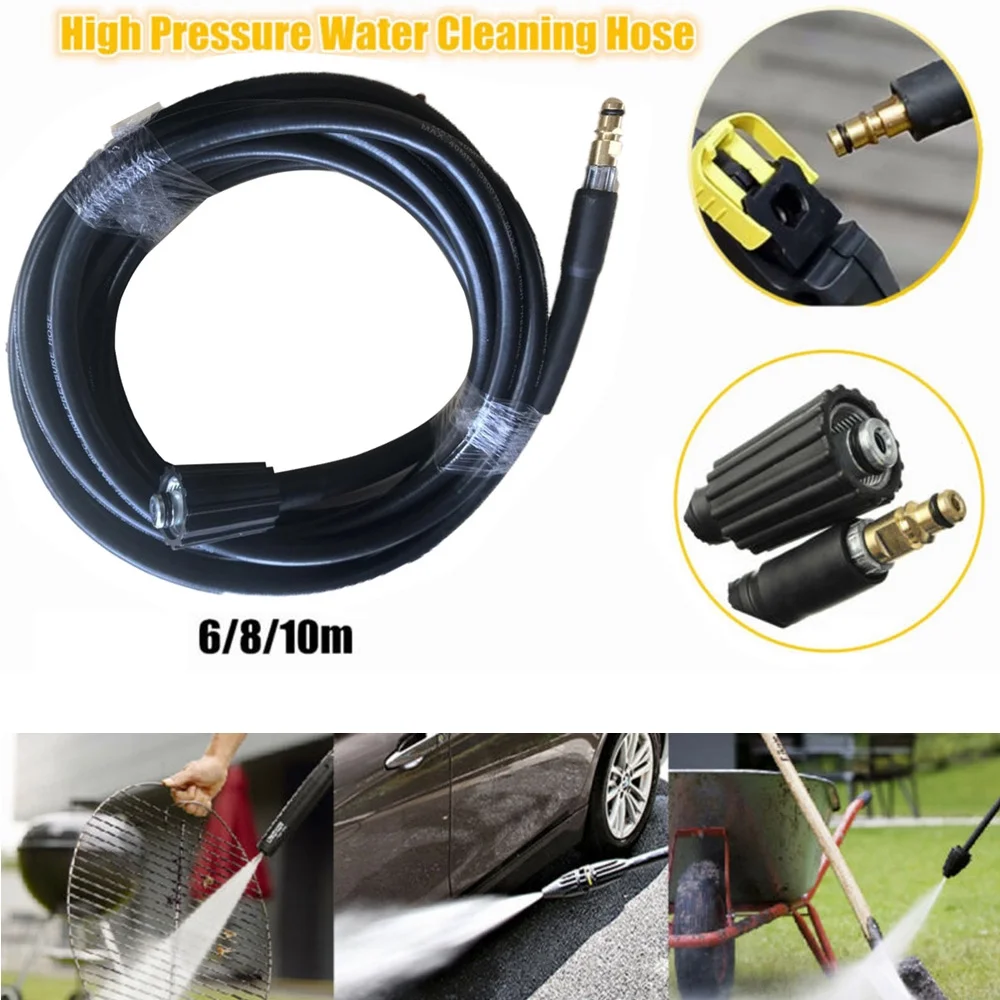 Vistreck 6m/8m/10m High Pressure Water Cleaning Hose Partially Compatible with K2 K3 K4 K5 Garden Vehicle Tools