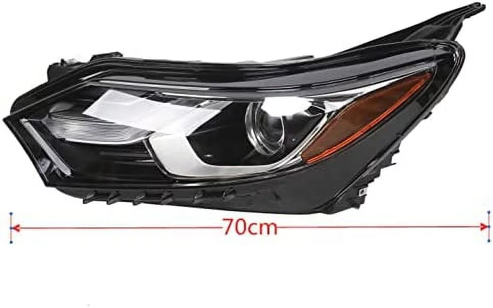 DENEST Driver Side Headlights for Chevy Equinox 2018-2020 Assembly Factory Halogen LED DRL Chrome Headlights