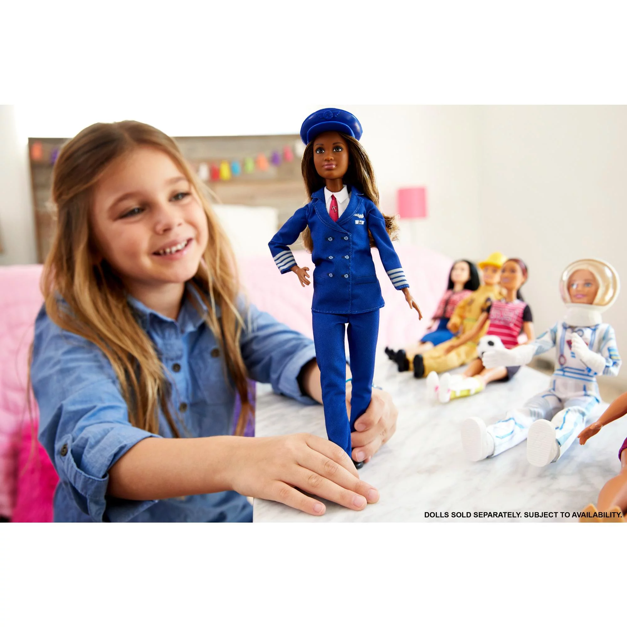 Barbie 60th Anniversary Careers Pilot Doll with Themed Accessories Doll Playset