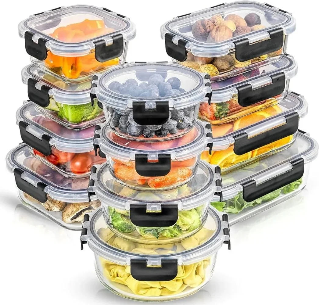 24pc Airtight Food Storage Containers Set with Freezer Safe Lids - Organize Your Pantry with Kitchen Storage Containers