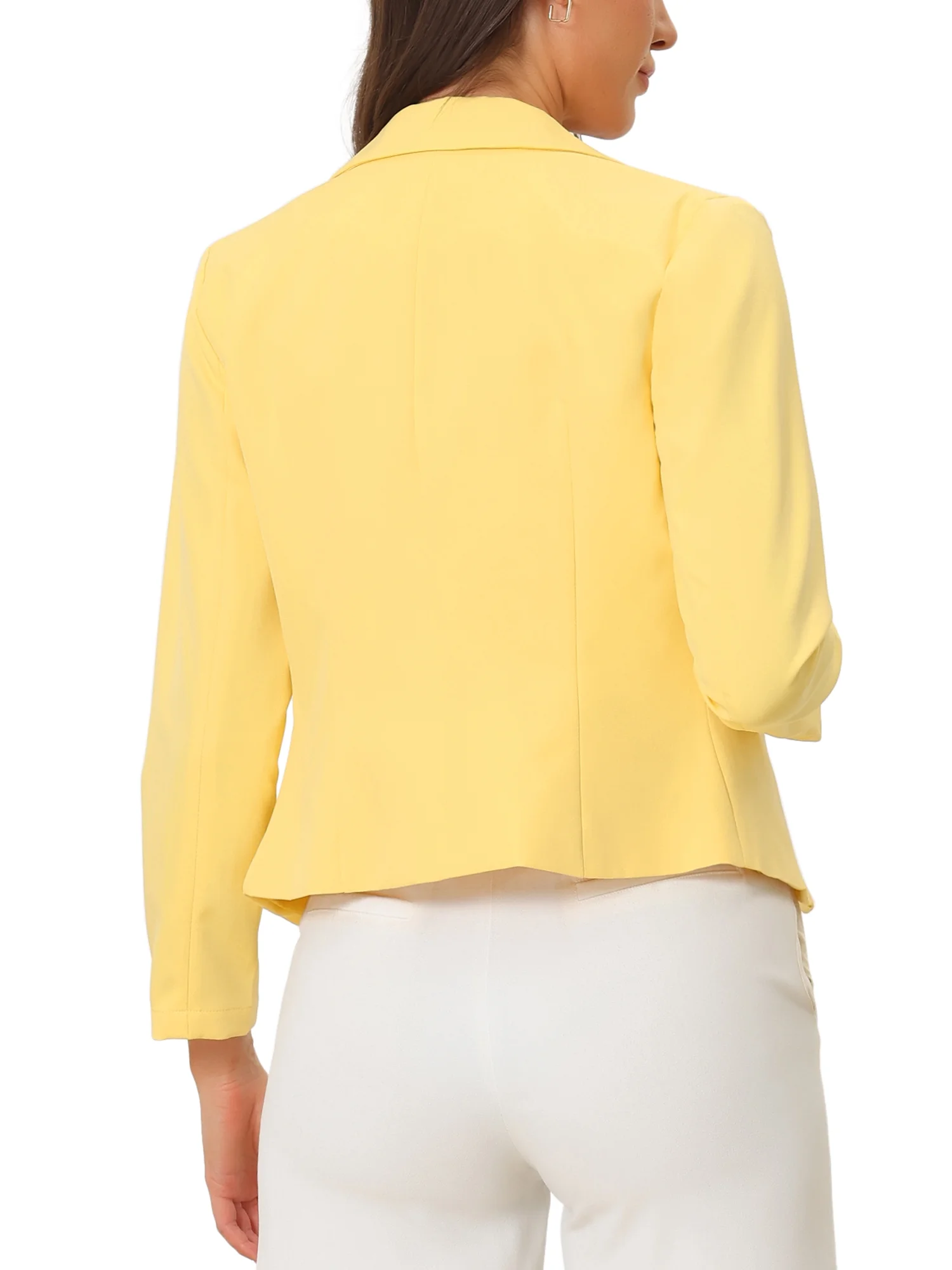 Allegra K Women's Open Front Floral Print Blazer