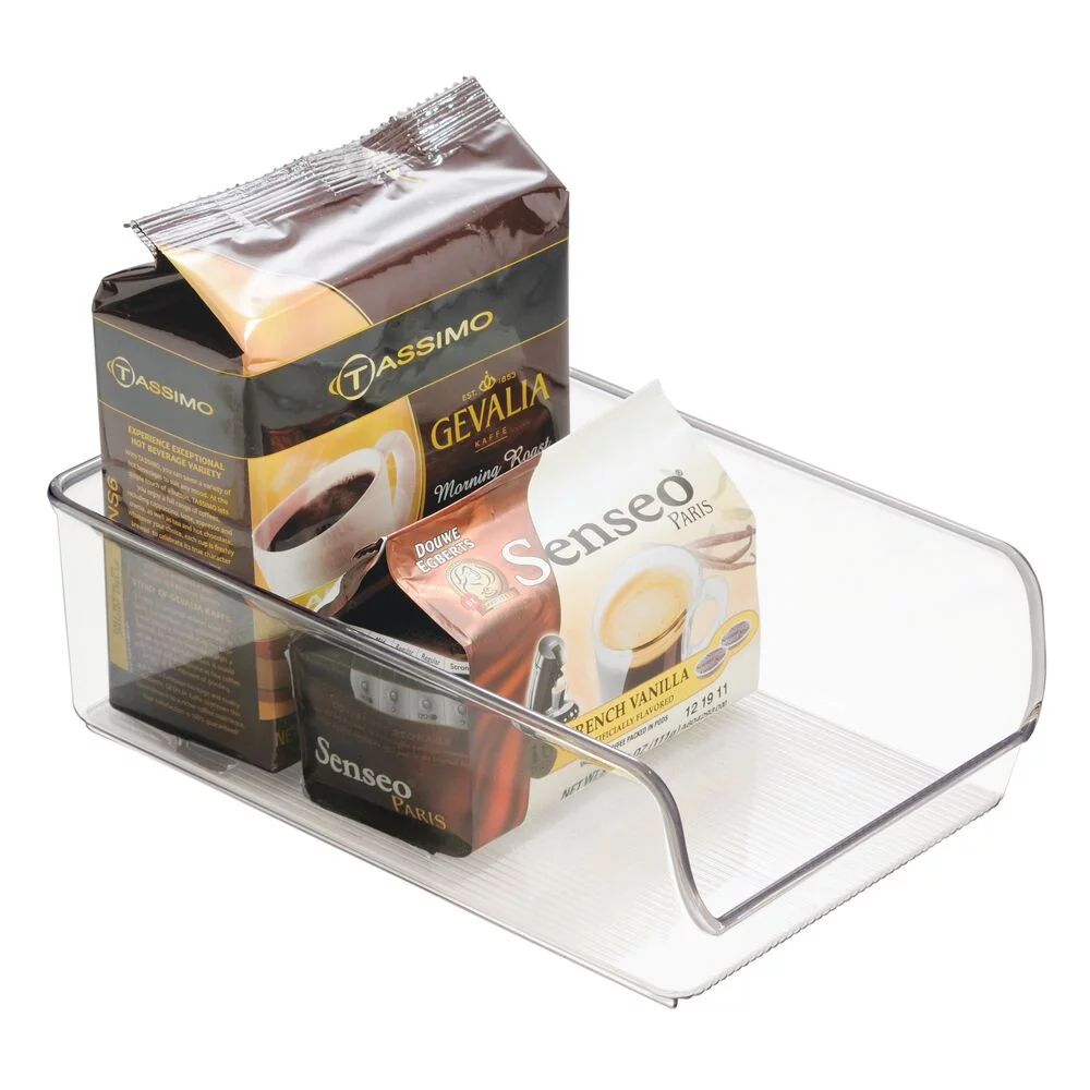 iDesign, Linus Storage Organizer Bin with Handle, 2 Pack, Clear