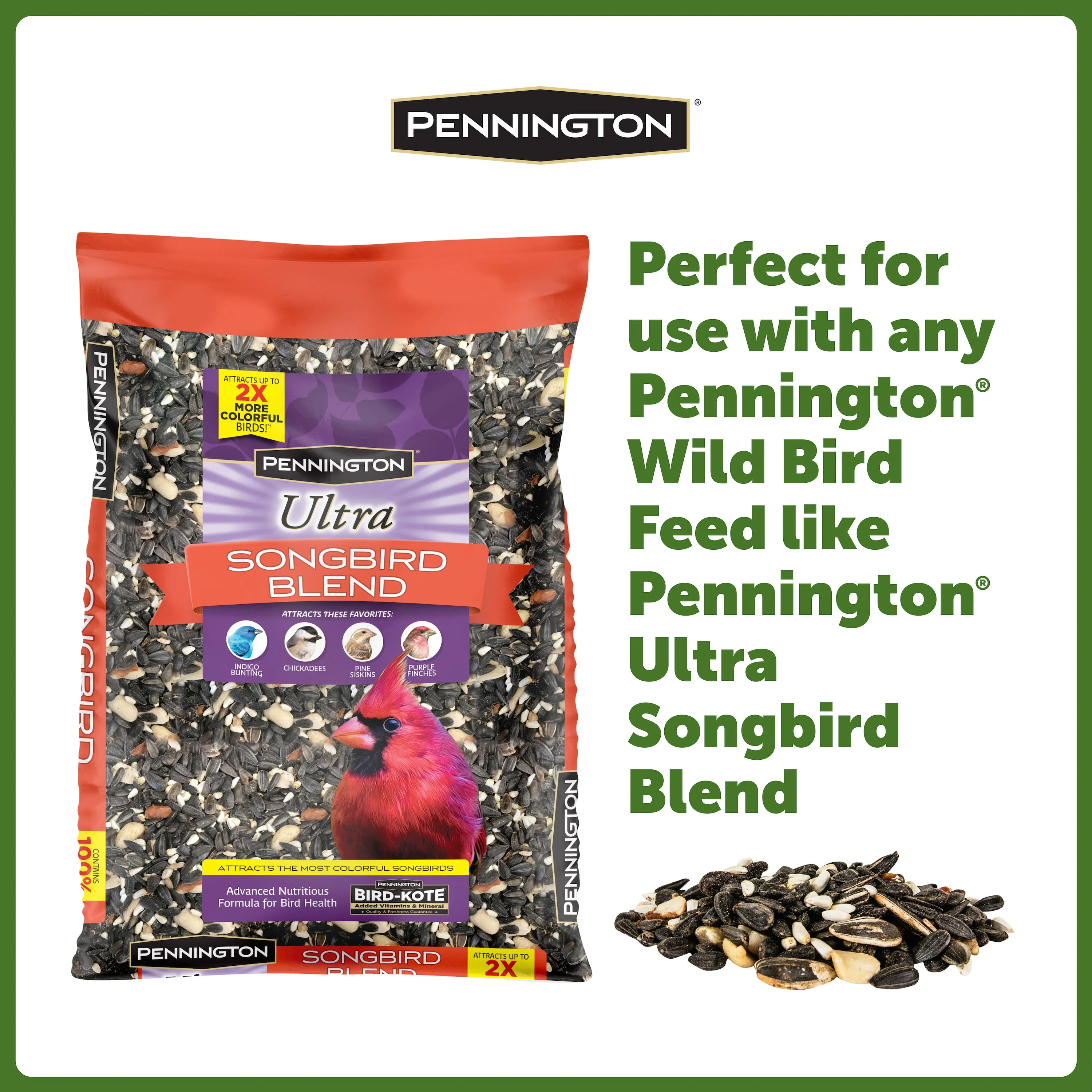 Pennington Earth Smart Red Recycled Resin Grand Ecozebo Wild Bird Feeder,  Jumbo 10 lb. Capacity, 1 Pack