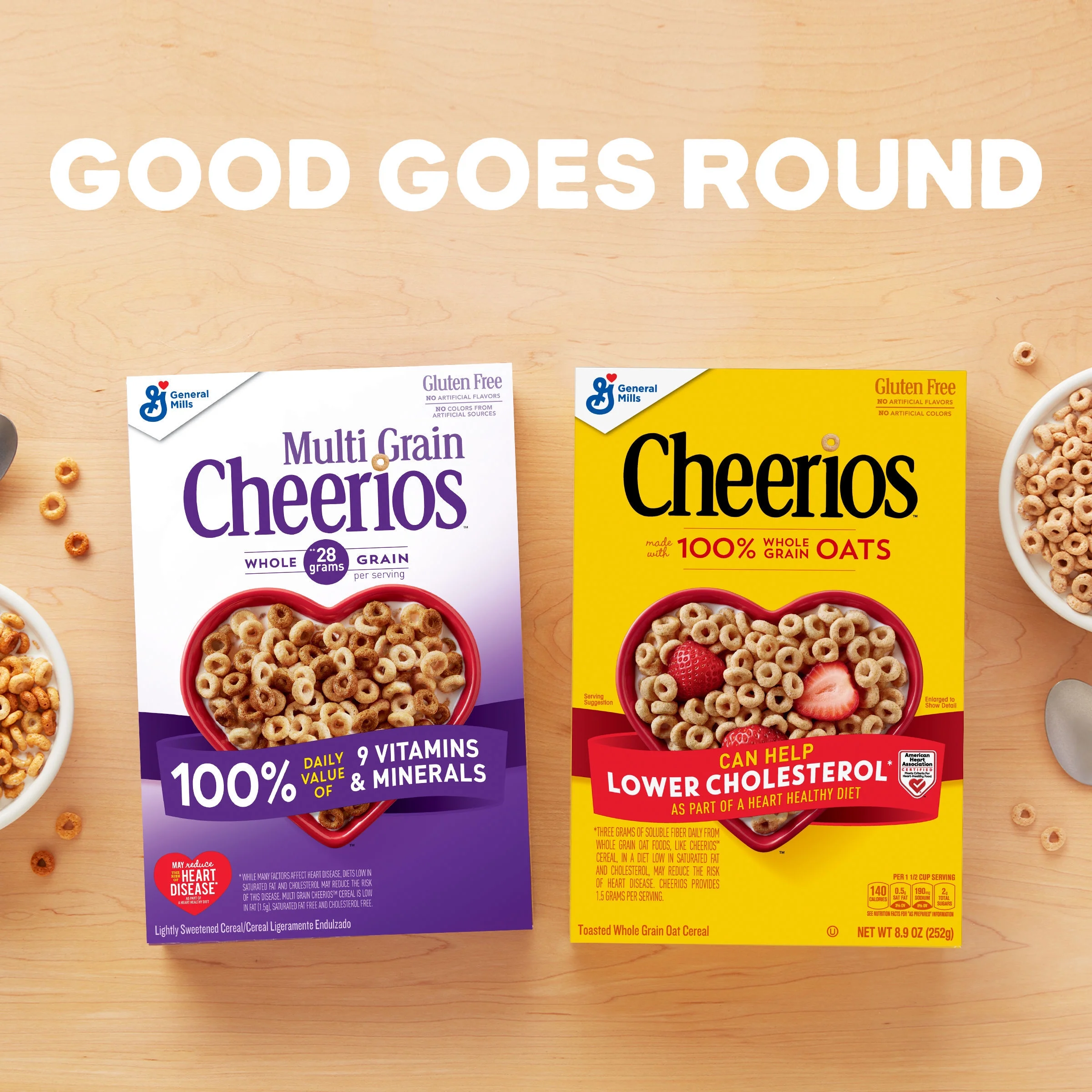 Multi Grain Cheerios Heart Healthy Cereal, 18.75 OZ Cereal Box (Pack of 2)