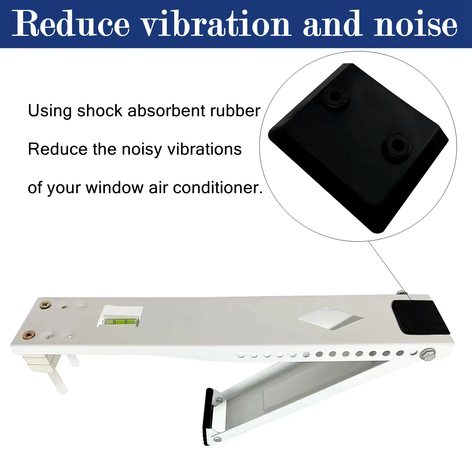 ZHOUWHJJ Universal Window Air Conditioner Bracket Universal AC Window Support Bracket - Heavy Duty Support Up to 165 lbs, 5,000 to 22,000 BTU AC Units