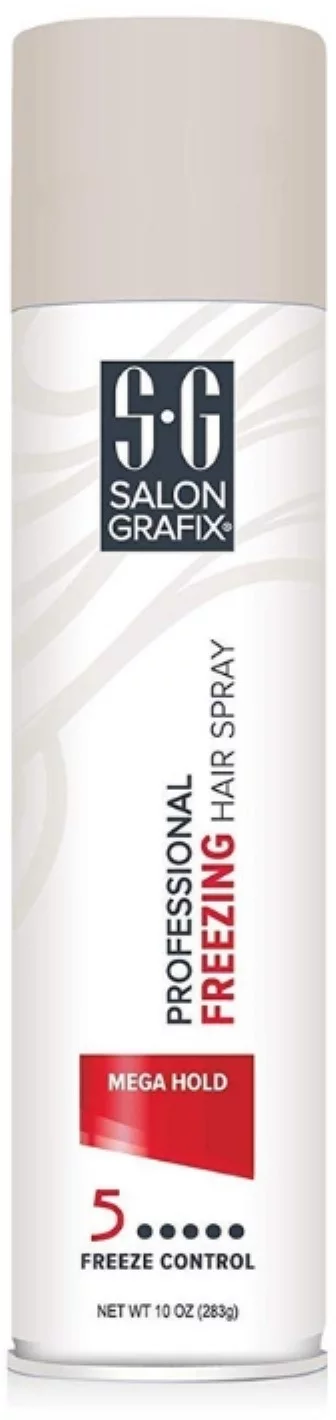Salon Grafix Freezing Hair Spray Mega Hold 10 oz (Pack of 6)