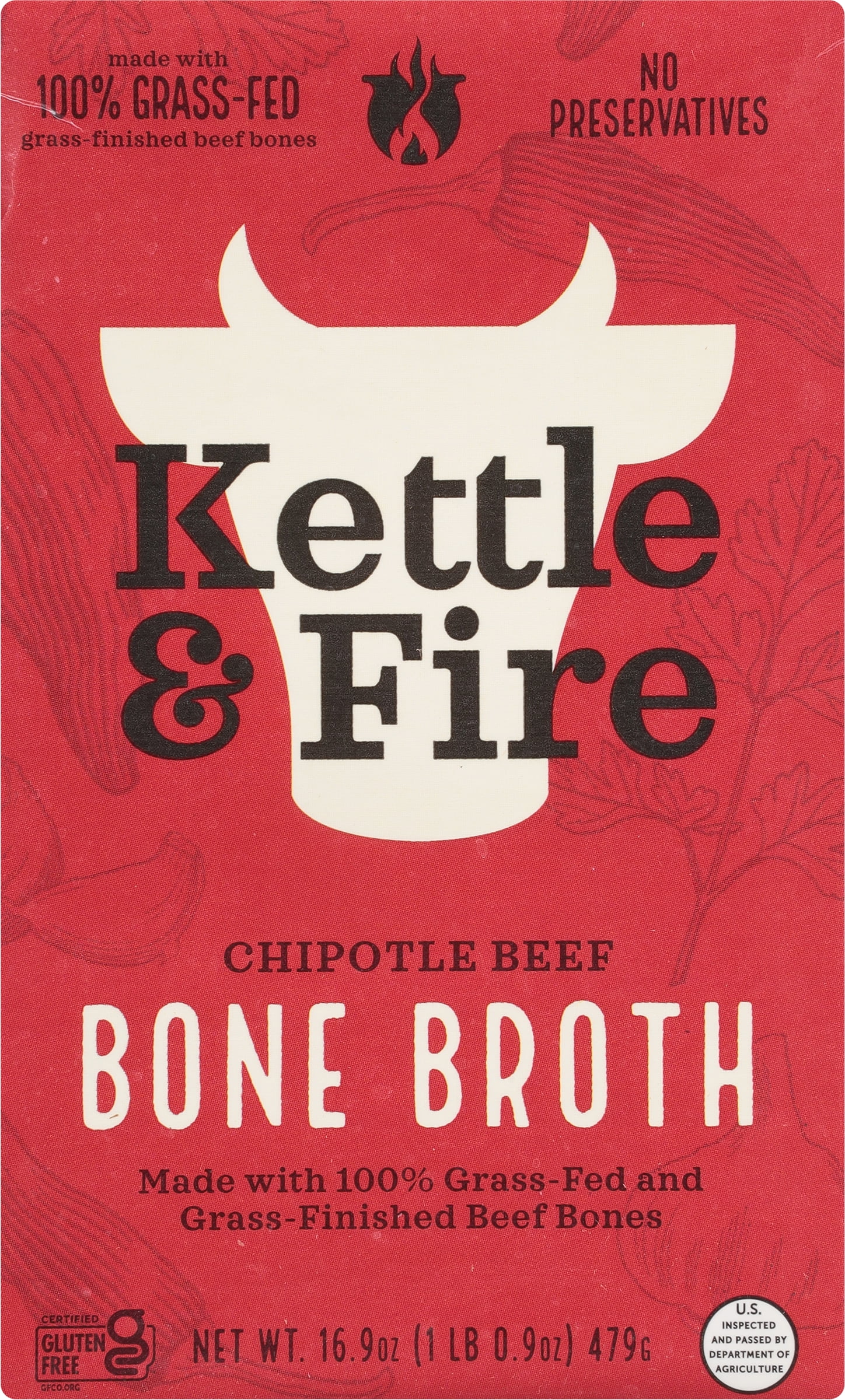 Kettle & Fire Chipotle Beef Bone Broth, 16.9 oz