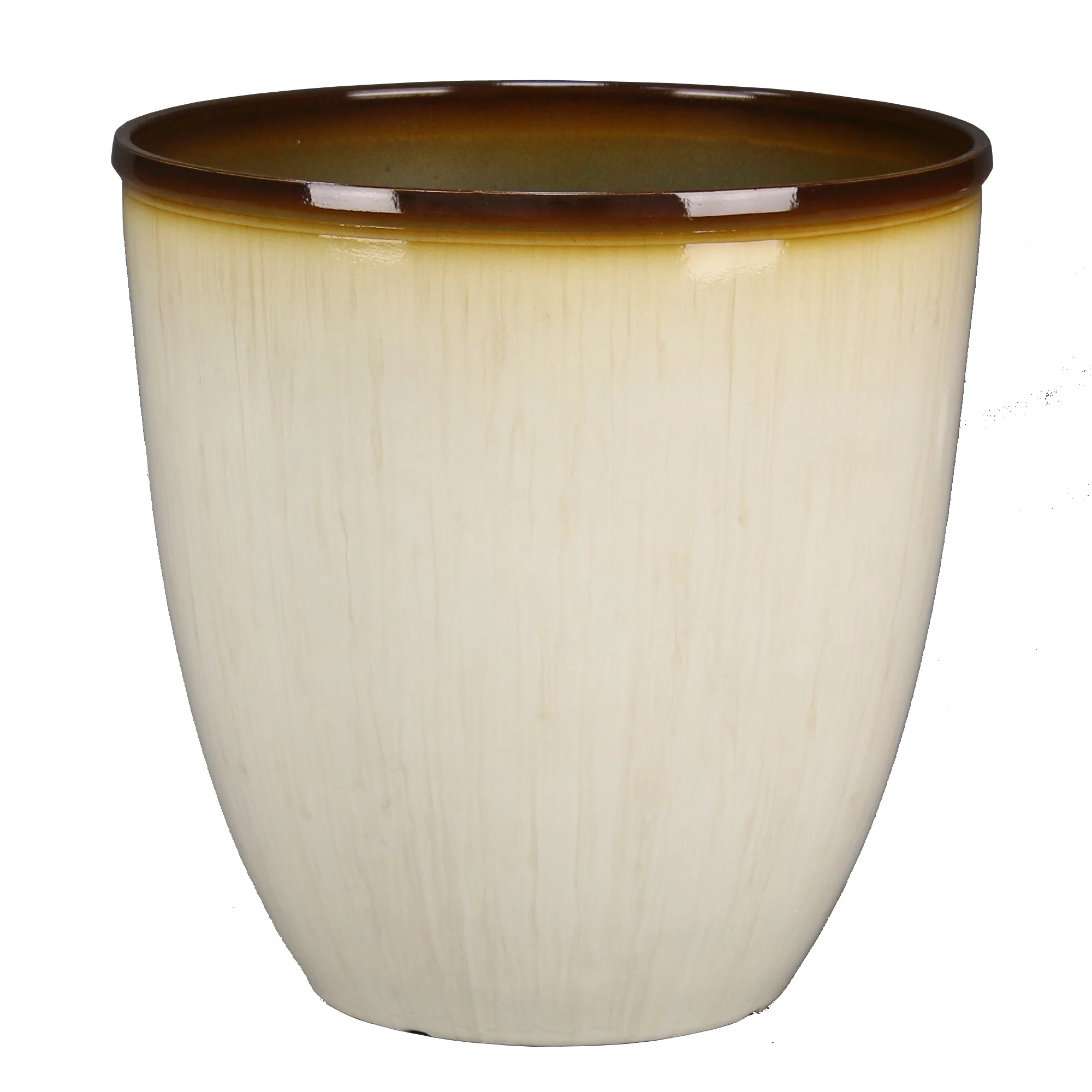 Better Homes & Gardens Salerno 12 inch Round Planter, White, Recycled Resin