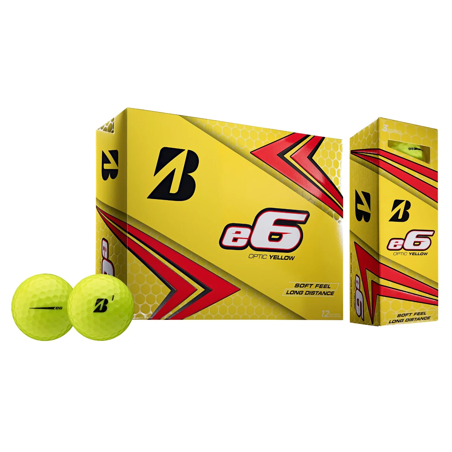 Bridgestone Golf e6 Golf Balls, Yellow, 12 Pack