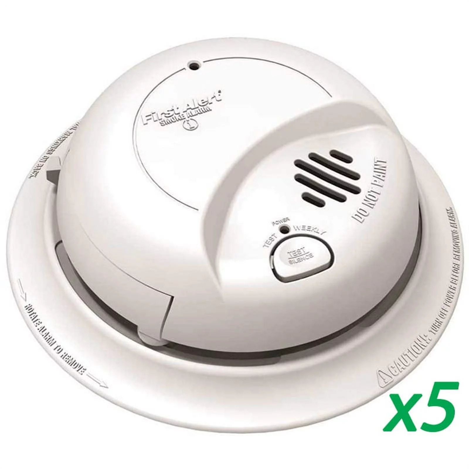 First Alert BRK 9120B (5pack) AC Powered Smoke Detector Alarm w/Battery Backup