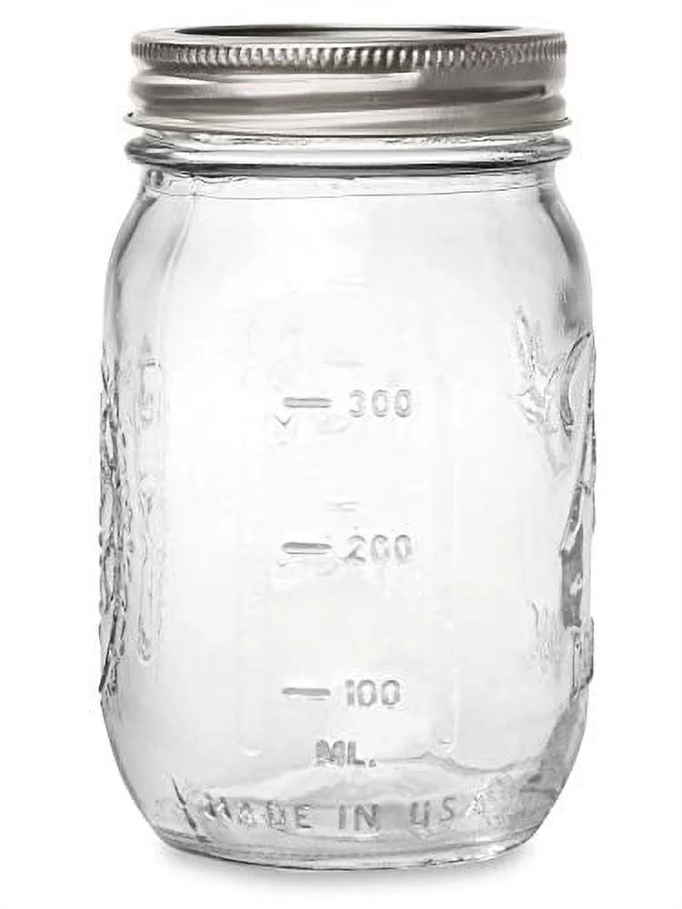Ball Pint Jar with Lids and Bands, Regular Mouth, Set of 2, (16 oz)