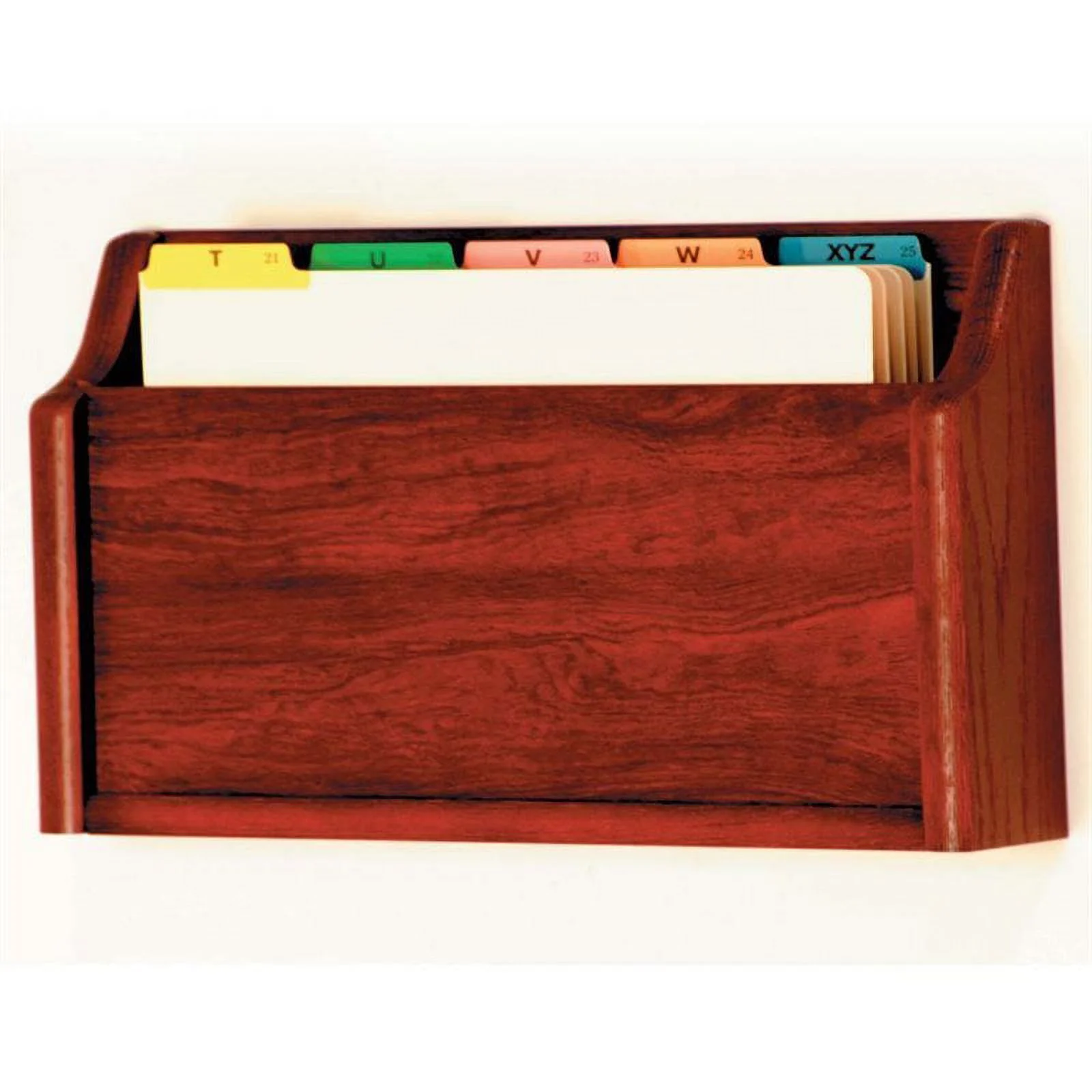 Scranton & Co Single Legal Size Wall File Holder in Mahogany