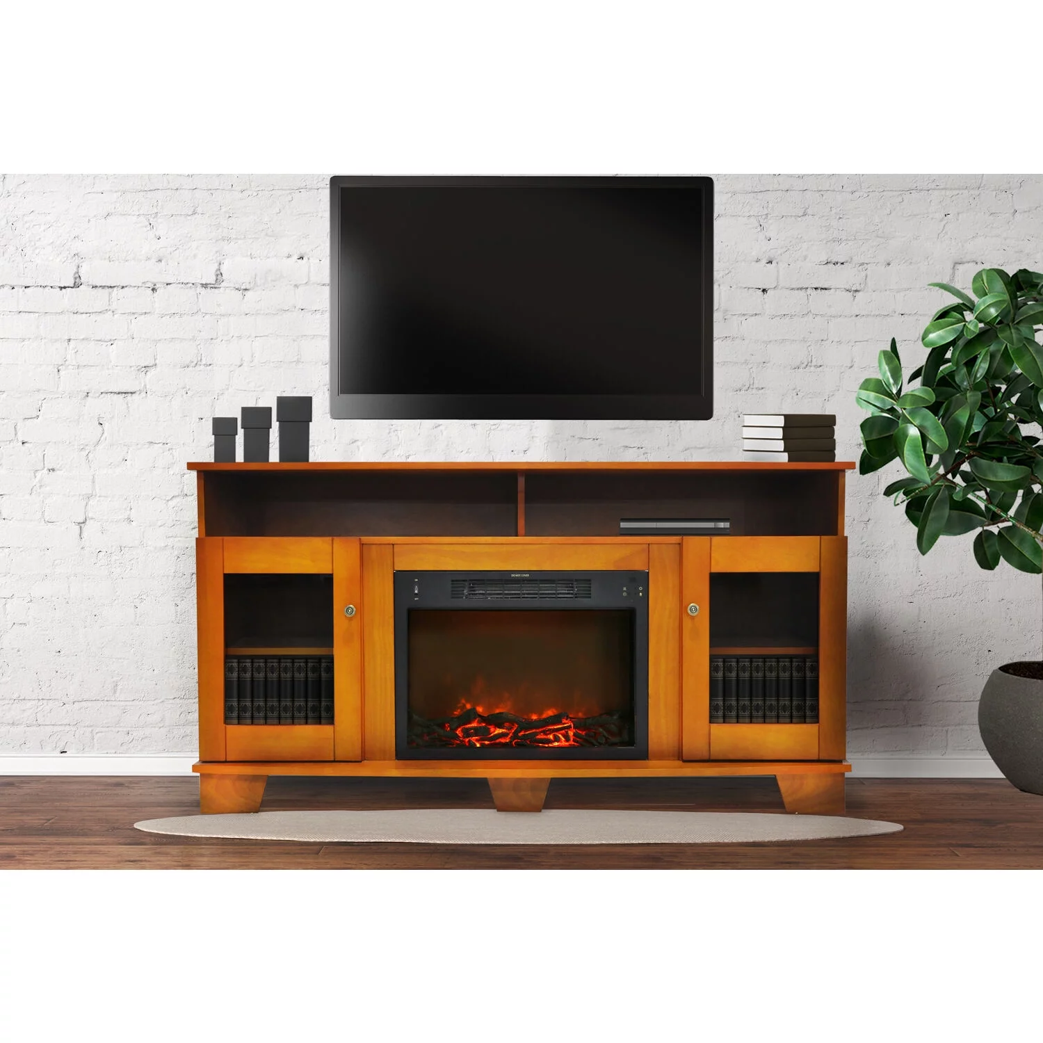 Cambridge Savona Electric Fireplace Heater with 59