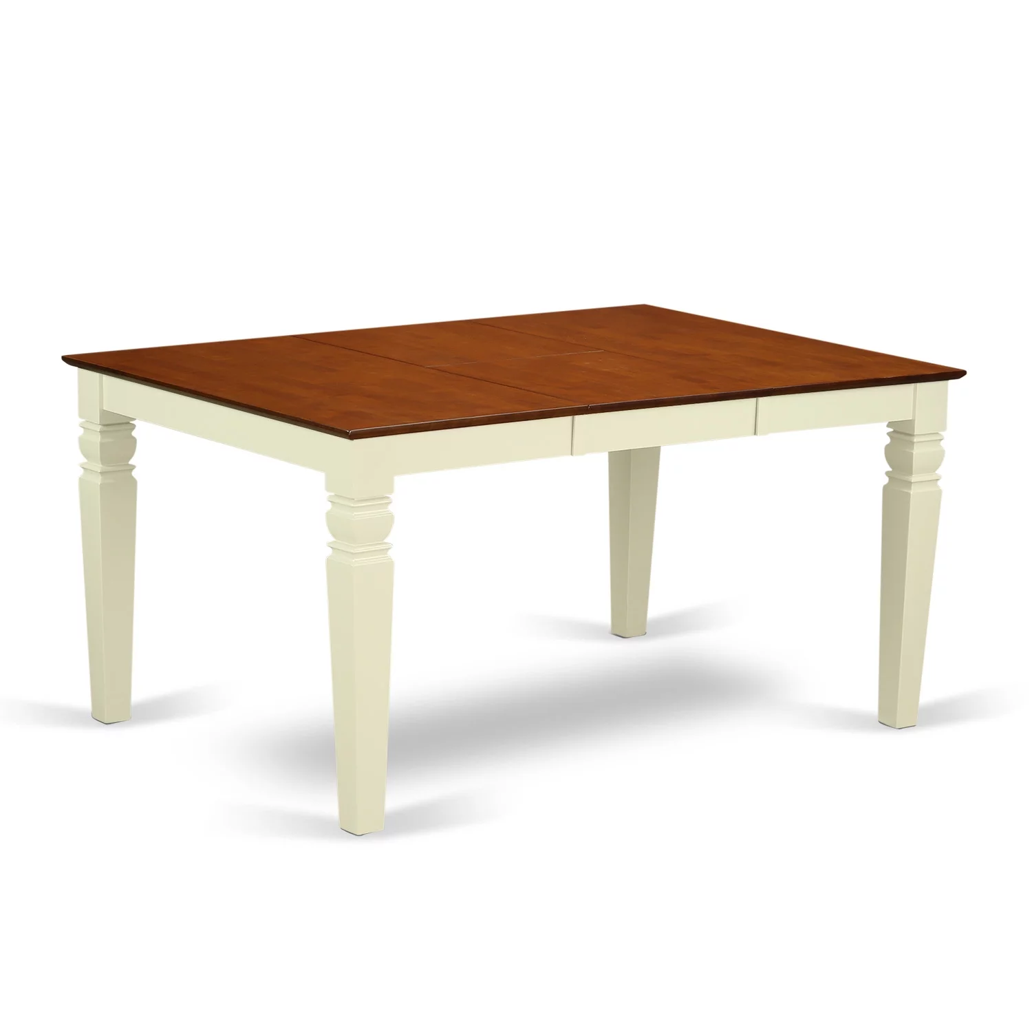 East West Furniture Weston 5-piece Wood Dining Set in Buttermilk/Cherry