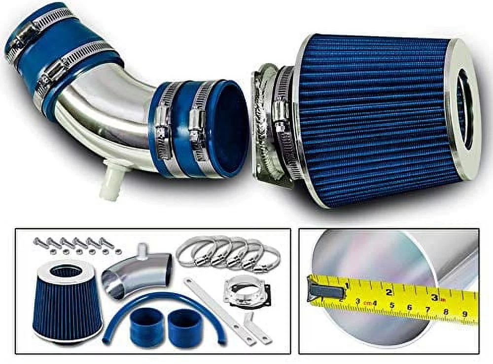 Rtunes Racing Short Ram Air Intake Kit + Filter Combo BLUE Compatible For 01-04 Compatible Ford Escape Limited XLS XLT / 01-04 Mazda Tribute DX ES LX / 05-08 Mercury Mariner V6 â€¦