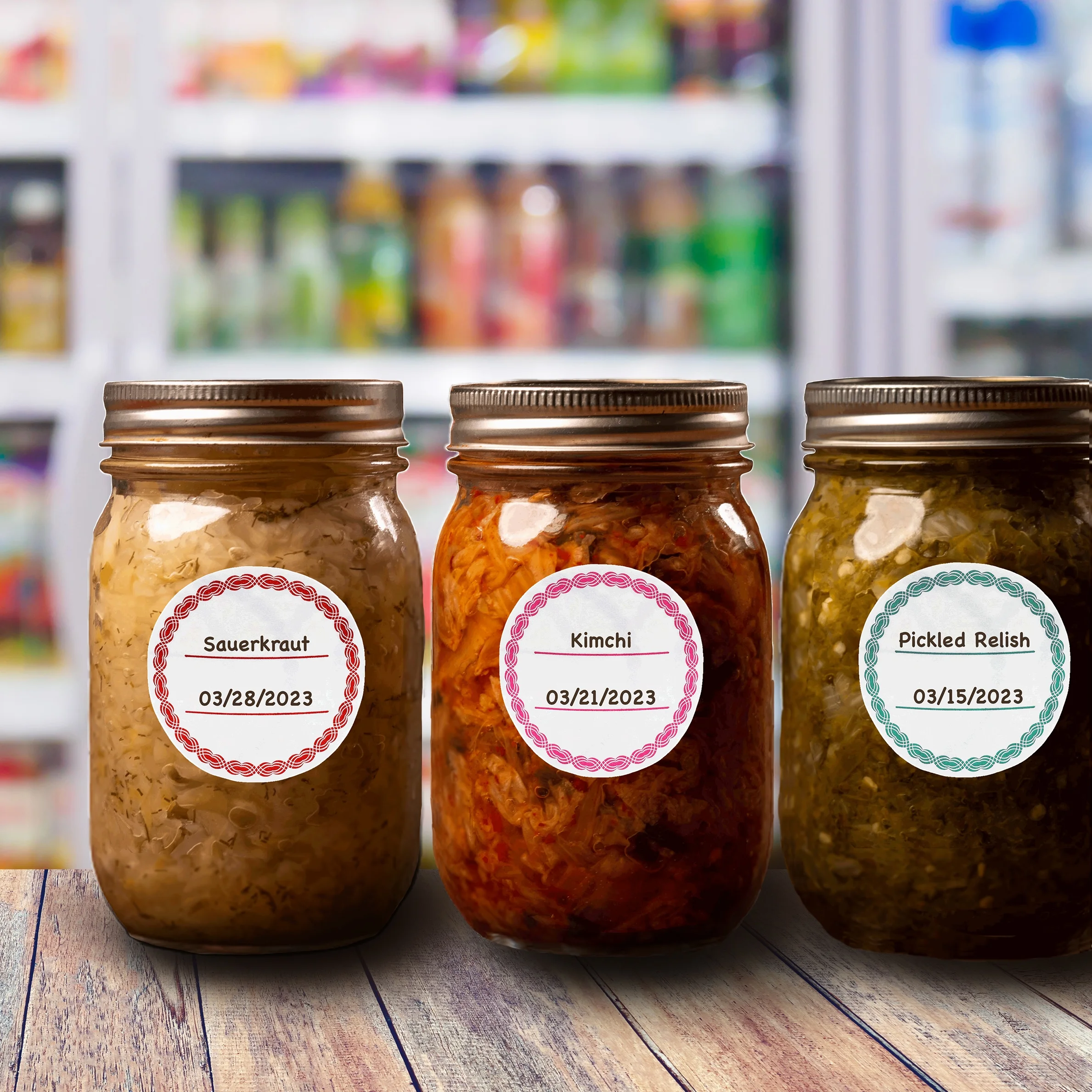 Green/White Dissolvable Home Canning Labels | 2