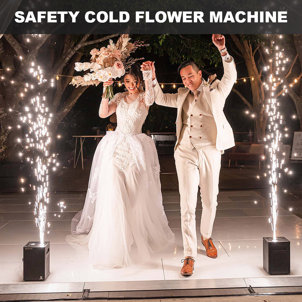 HNZXIB 2PCS 16.5ft Cold Spark Machine DMX Firework Wedding Party Stage Sparklers 600W