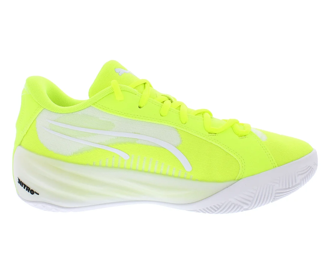 Puma All Pro Nitro Mens Shoes Size 8, Color: Lime Squeeze/White