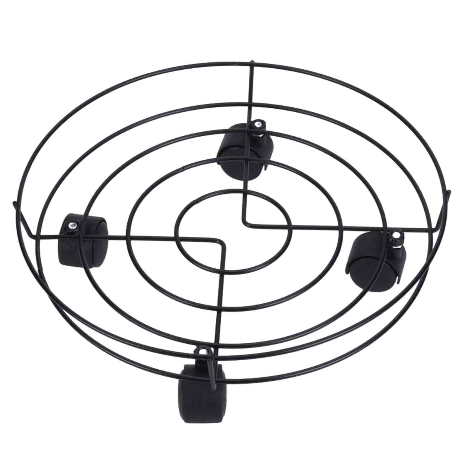 Iron Potted Plant Stand on Rollers, Heavy Duty Plant Stand with Wheels, Plant Trolley on Wheels for Outdoor, Heavy Planter, Plant Pot, Indoor 35cm