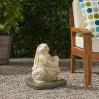 GDF Studio Yeudiel Rabbit Umbrella Base, Matte White