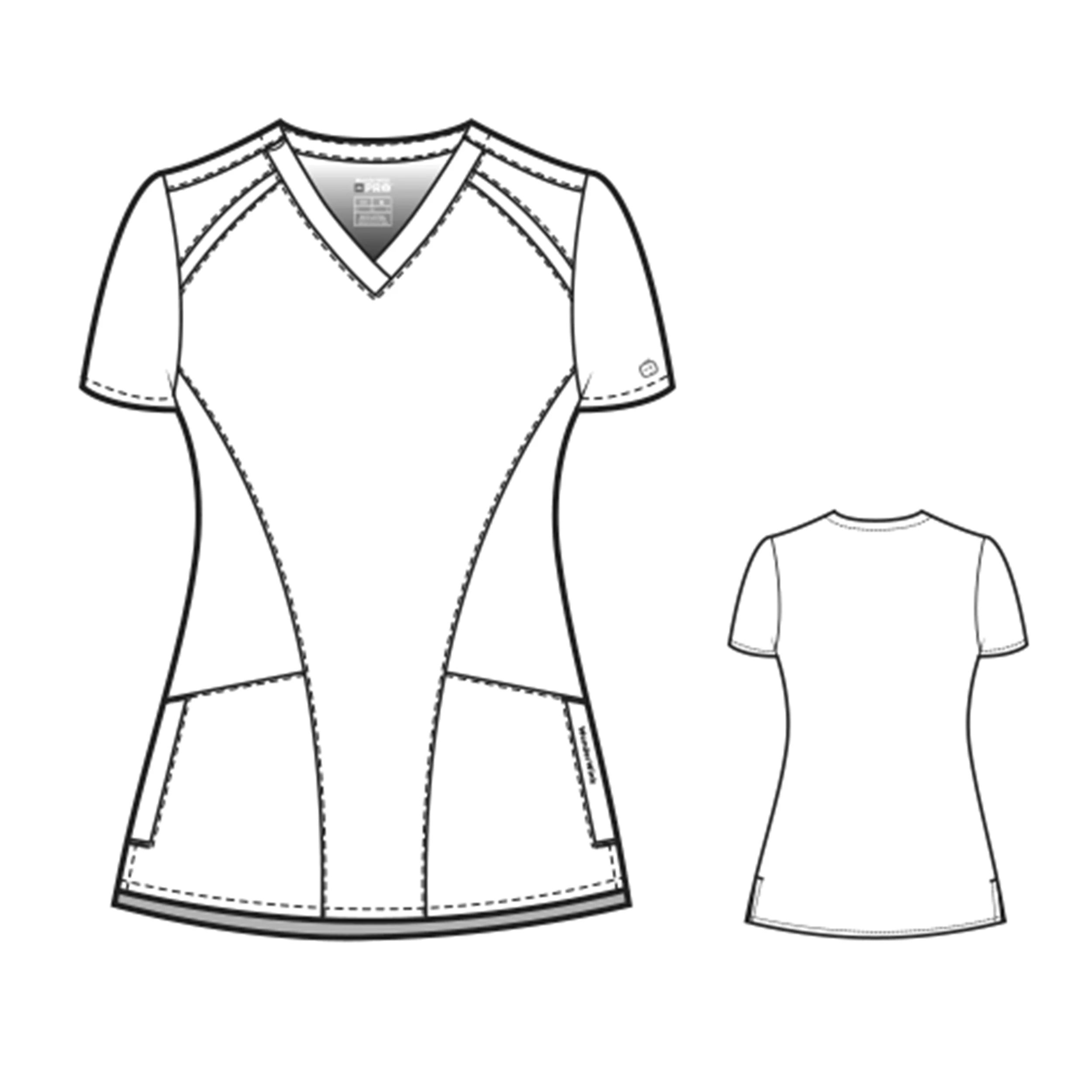 WonderWink Pro Women's 4 Pocket V-Neck Top & Moderate Flare Leg Cargo Pant Scrub Set