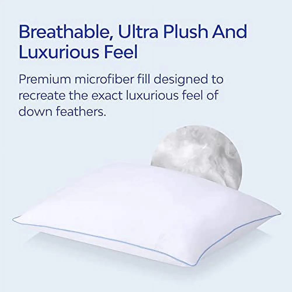 Mediflow Water Pillow - Elite Collection, Down Alternative Pillow. Orthopedic Pillow for Neck Pain Relief, Adjustable Water Pillow for Sleeping. (Single Pillow)