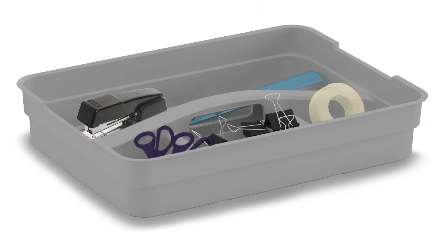 Pen + Gear Latchmate, 26 Qt. Letter Size, Plastic File Storage Box, Gray