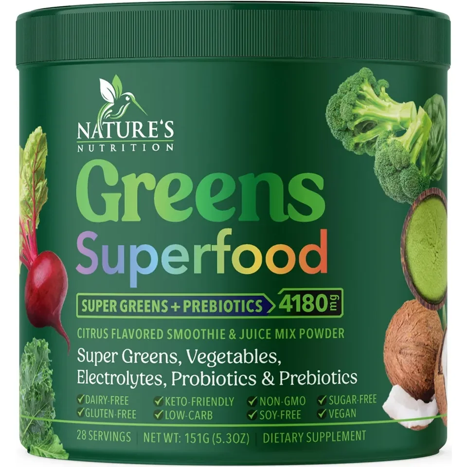 Organic Super Greens Powder Superfood - Original Organic Greens Superfood 28 Serving