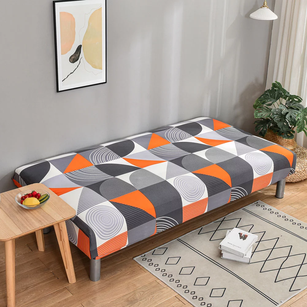 TOPCHANCES Futon Sofa Cover, Slipcover Muti Color Sofa Bed Covers Full Folding Elastic Armless 80 x 50 inch, Lightweight Stretch Furniture Protector