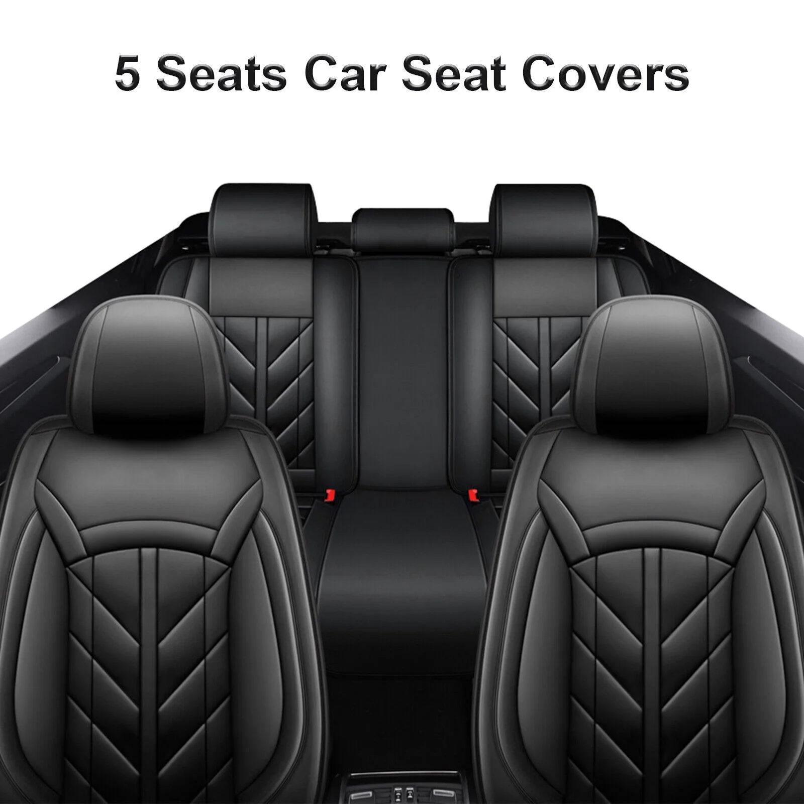 For Lexus Car Seat Cover 5 Seats, Premium Front+Rear Seat Full Set Protector, Cars SUV Automotive Interior Black